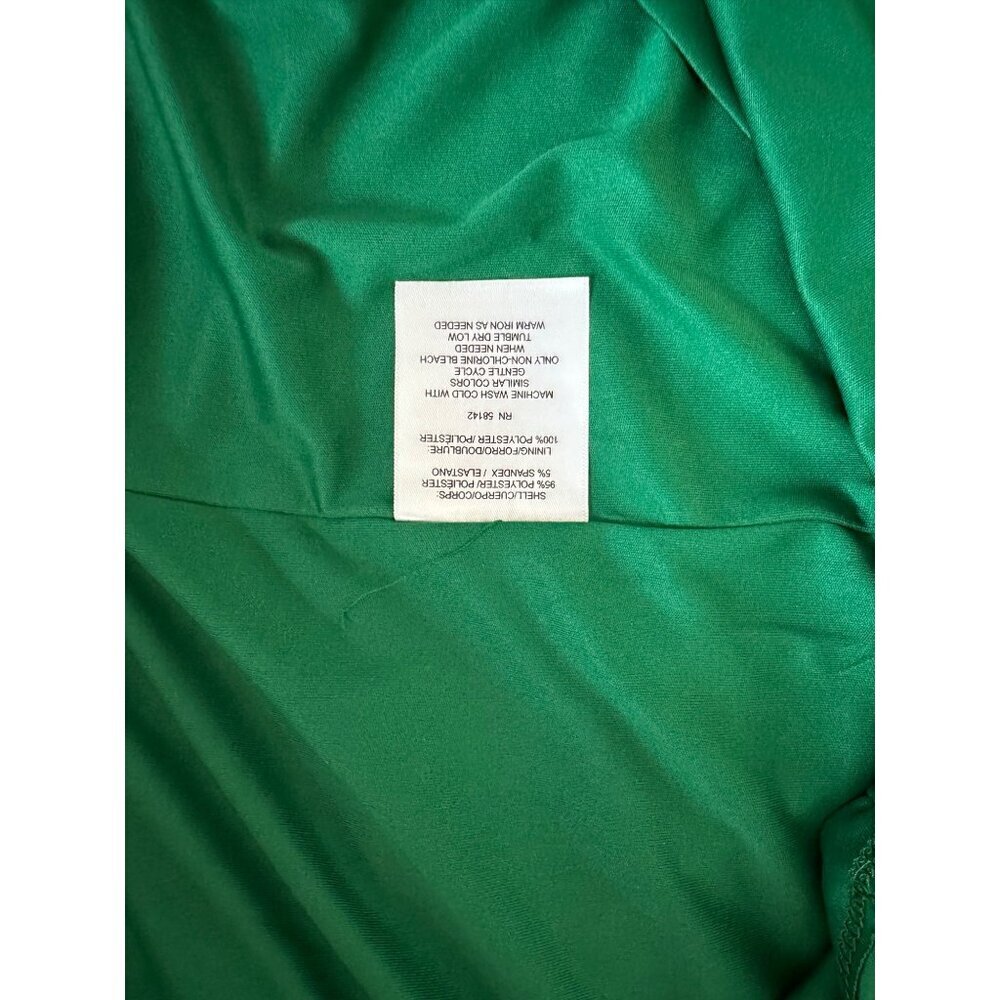NWT DONNA MORGAN Size US‎ 10 Draped Minidress Floral Green/Coral - Picture 6 of 6